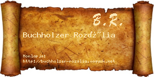 Buchholzer Rozália névjegykártya